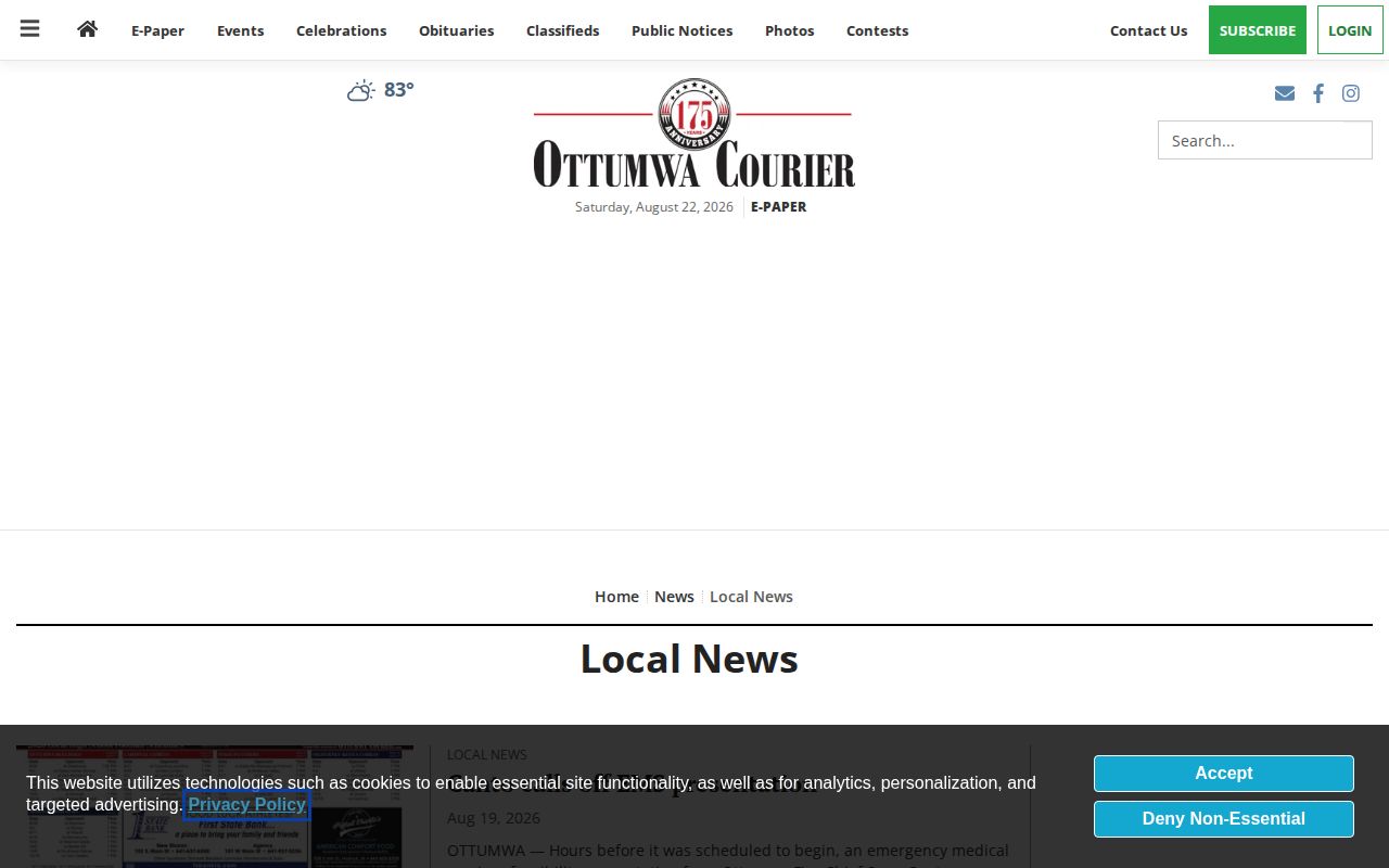 Appanoose County crime news in the Ottumwa Courier local section