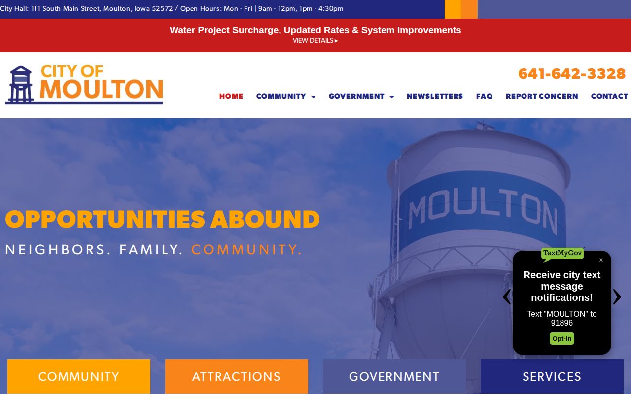 Moulton city and police arrest records contact in Appanoose County